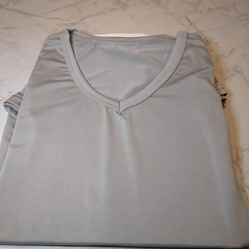 Gray V-Neck T-Shirt